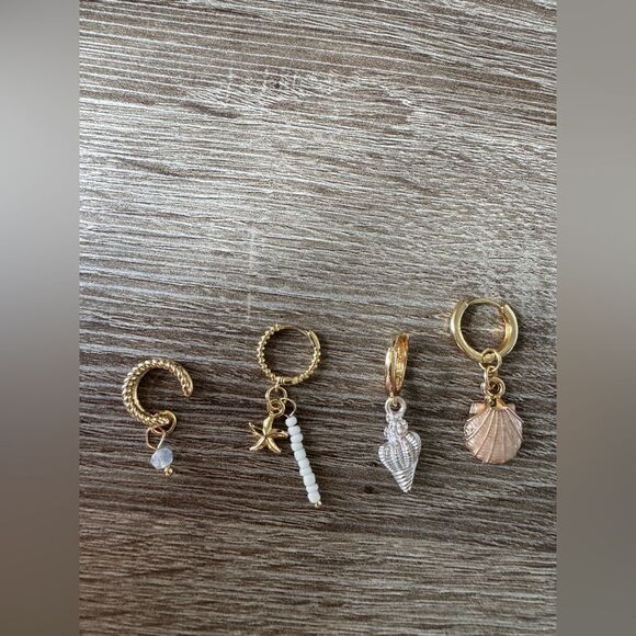 Stackable Shell Earrings A1220 - Picture 3 of 3